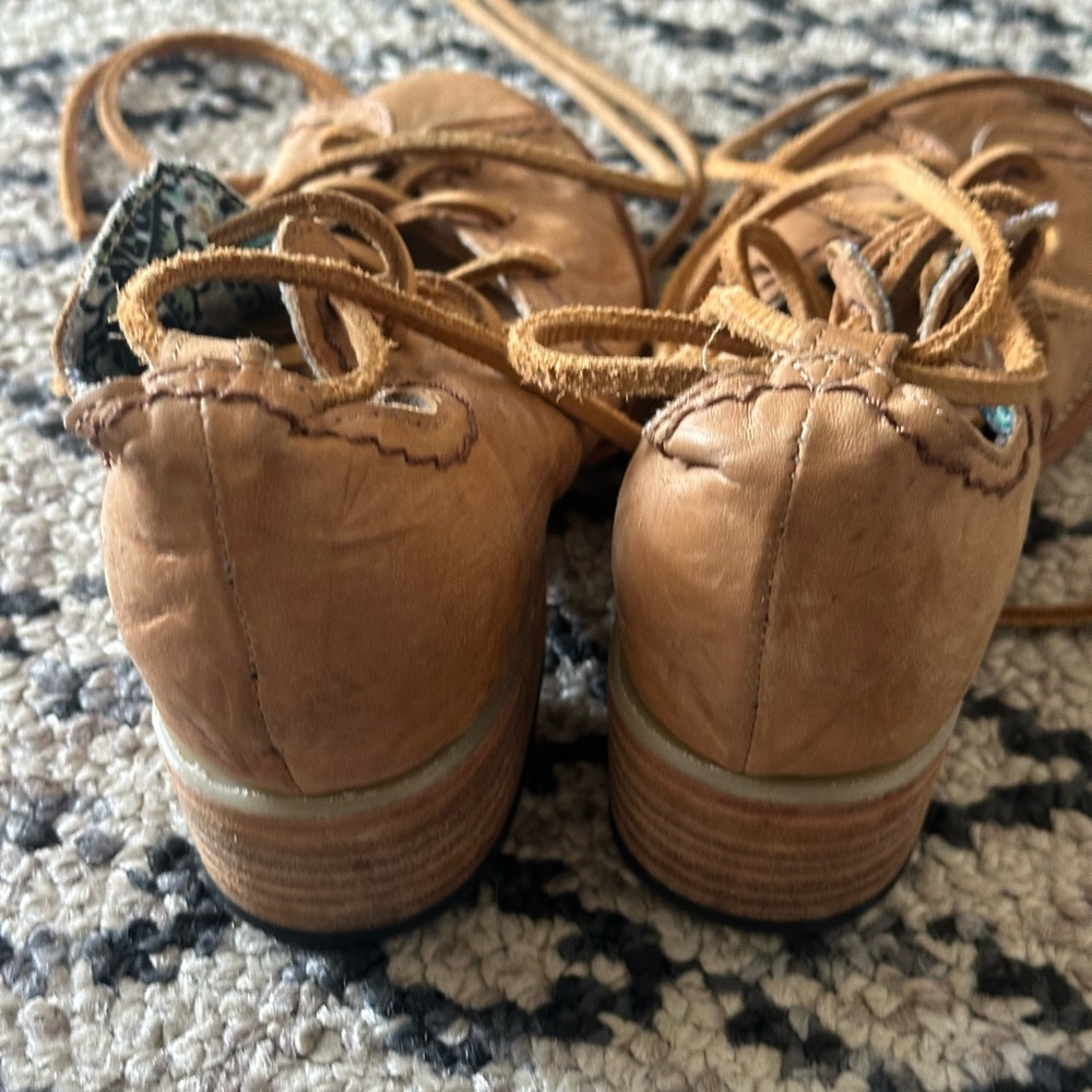 Freebird by Steven Peace lace-up leather gladiator sandals - Picture 7 of 9
